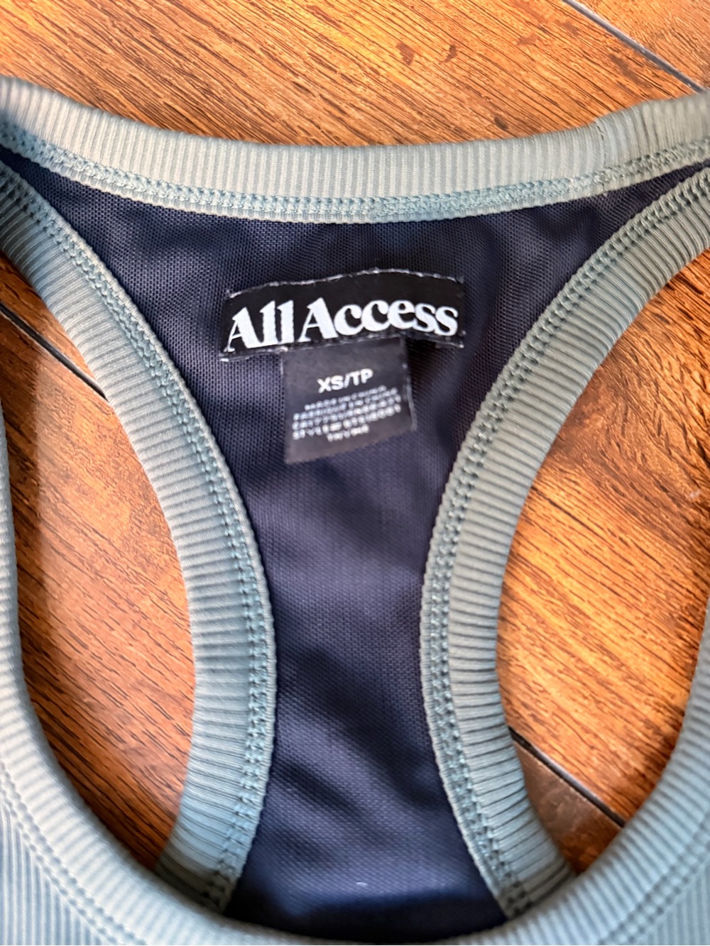 ALL ACCESS Olive Ribbed Racerback Tank Top - Picture 3 of 3